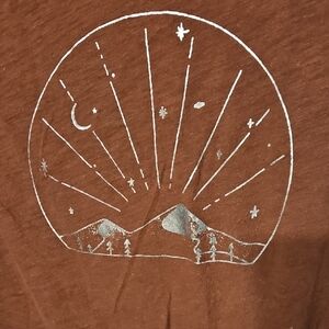 Old Navy Brown Tee with Silver Night Sky Logo